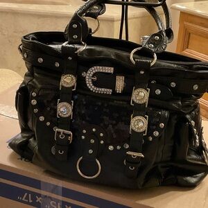 Black Studded Women's Bag